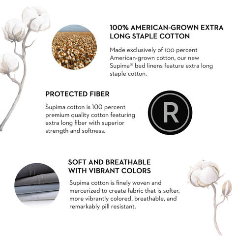 100% Natural Supima® Cotton Sheet Set